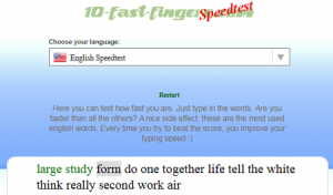 10 Fast Finger Speed Test